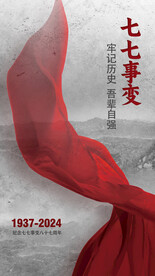 牢记历史吾辈自强七七事变海报