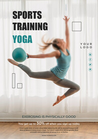 瑜伽机构招生宣传折扣海报