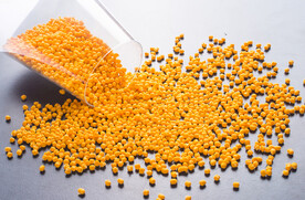 黄色塑料色母颗粒图片