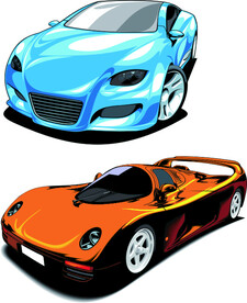 卡通跑车