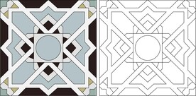 矢量地砖拼花