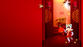 红色背景