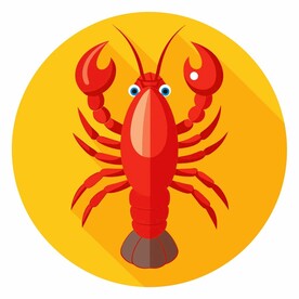 图标风格的龙虾