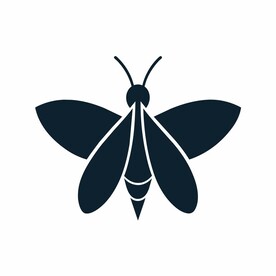 蚕蛾简约logo设计