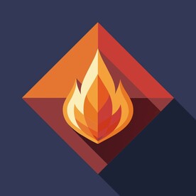 扁平化 火焰 logo