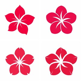 芙蓉花简约logo设计组图