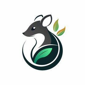 以鼠为创意的简洁logo