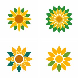 向日葵简约logo设计组图