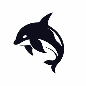 虎鲸简约logo设计