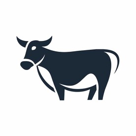 奶牛简约logo设计