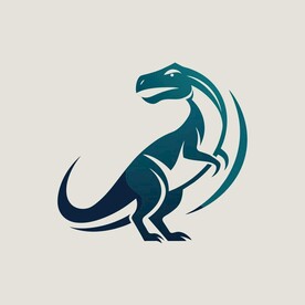 以霸王龙为创意的简洁logo