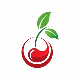 以樱桃为创意的简洁logo