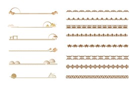 中式中国风分割线云纹装饰线条