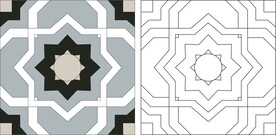 方块客厅地砖拼花