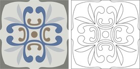 矢量传统四方连续花纹纹样