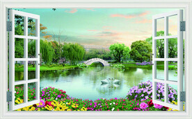 3D假窗风景画