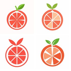 葡萄柚简约logo设计组图