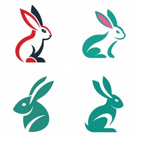 兔子简约logo设计组图