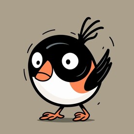 有趣乌鸦卡通儿童插画