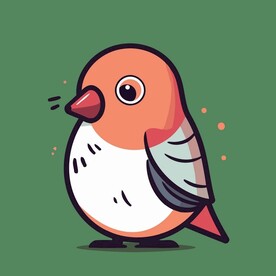 有趣鹦鹉卡通儿童插画