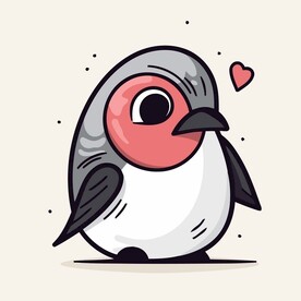 有趣鹦鹉卡通儿童插画