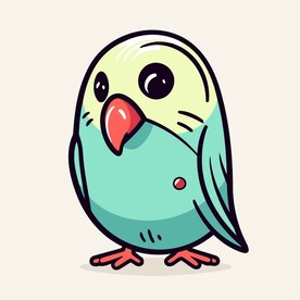 有趣小鸟卡通儿童插画