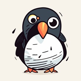 有趣鹦鹉卡通儿童插画