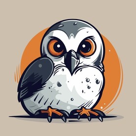 有趣老鹰小鸟卡通儿童插画