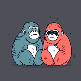 有趣猩猩卡通儿童插画