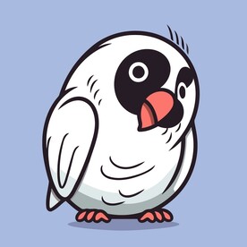 有趣鹦鹉卡通儿童插画