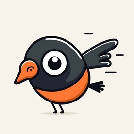 有趣鹦鹉卡通儿童插画