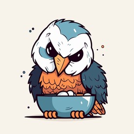 有趣老鹰卡通儿童插画