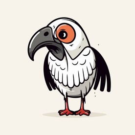 有趣小鸟卡通儿童插画