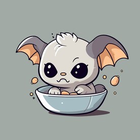 有趣蝙蝠卡通儿童插画