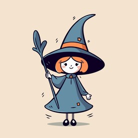 有趣法师卡通儿童插画