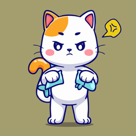 有趣小猫卡通儿童插画