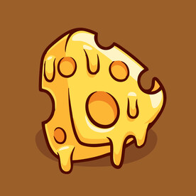 有趣奶酪卡通儿童插画