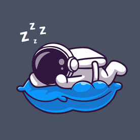 有趣宇航员卡通儿童插画