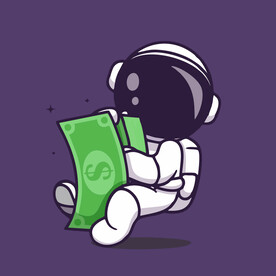 有趣宇航员卡通儿童插画