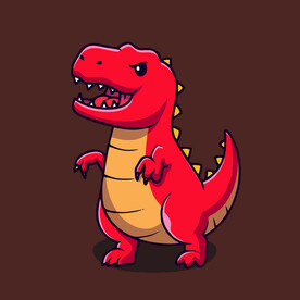 有趣霸王龙卡通儿童插画