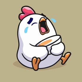 有趣小鸡卡通绘画儿童插画