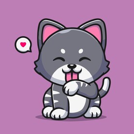 有趣小猫卡通绘画儿童插画