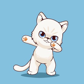 可爱猫咪矢量卡通插画