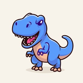 有趣恐龙卡通绘画儿童插画