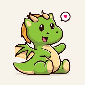 有趣恐龙卡通绘画儿童插画