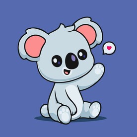 有趣树懒卡通绘画儿童插画