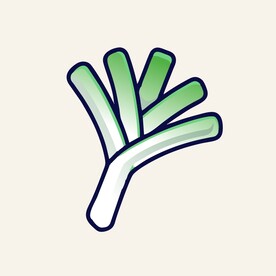 可爱大葱矢量卡通插画