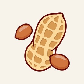 可爱花生矢量卡通插画