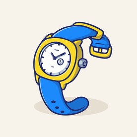 可爱手表矢量卡通插画