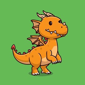 可爱恐龙矢量卡通插画